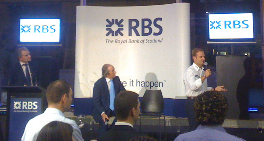 Rubens Barrichello & Sir Jackie Stewart @ an RBS Grand Prix Sponsorship Event - Event Production by E Productions